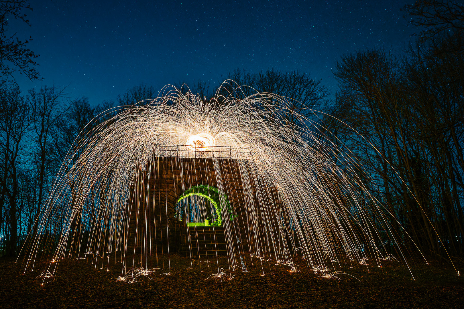 Lightpainting am Bismarckstein