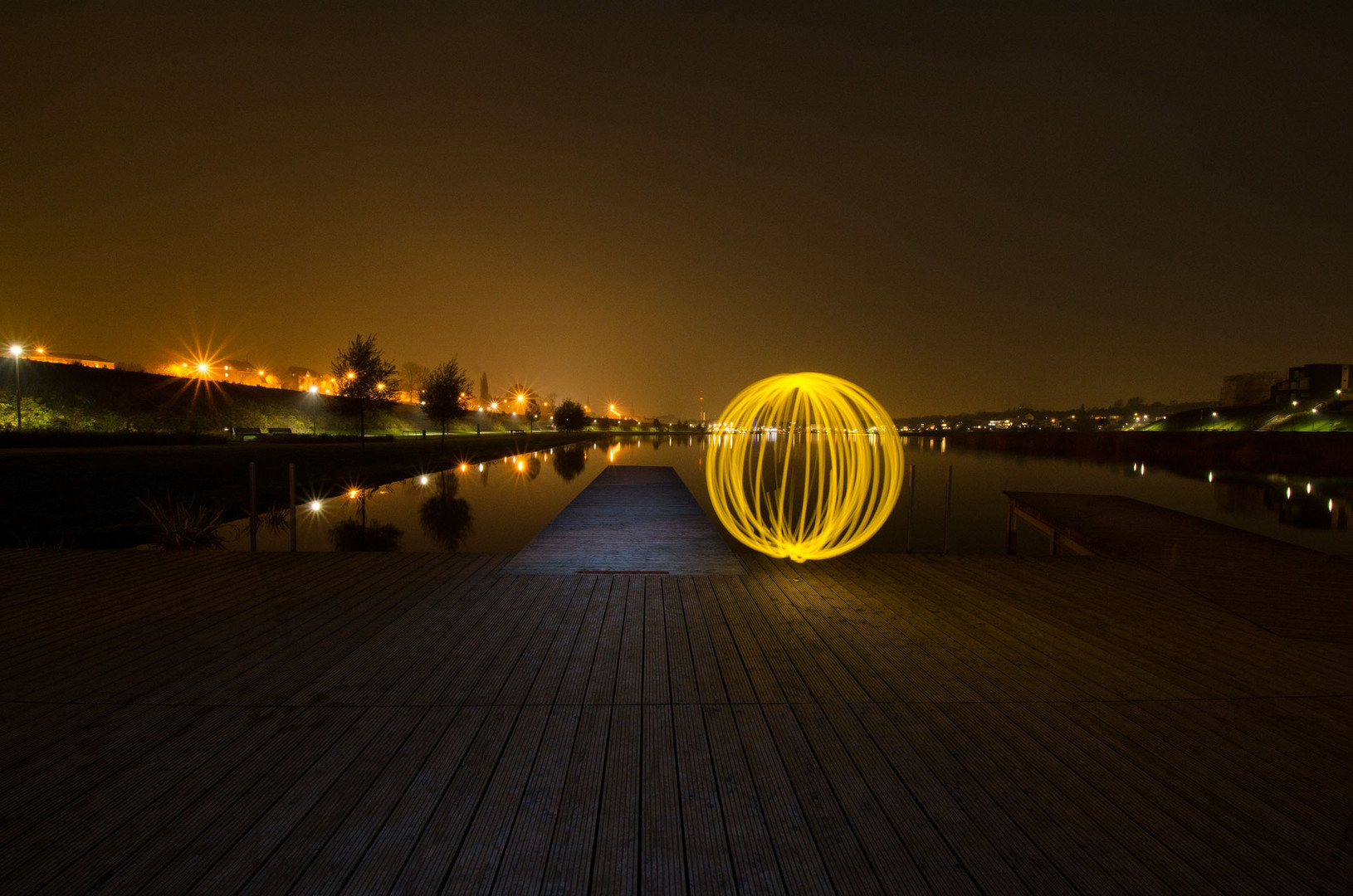 Lightpainting am Phoenixsee 1