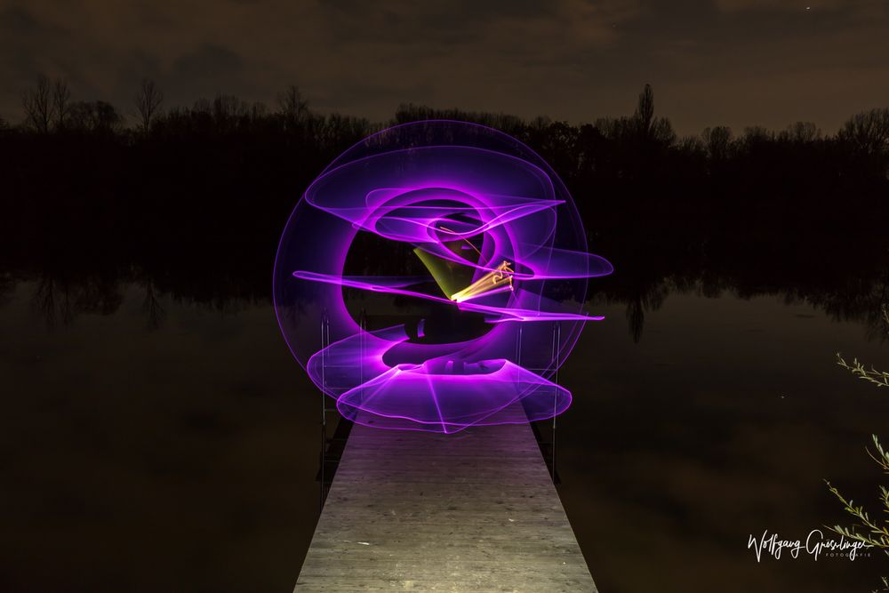 Lightpainting am See