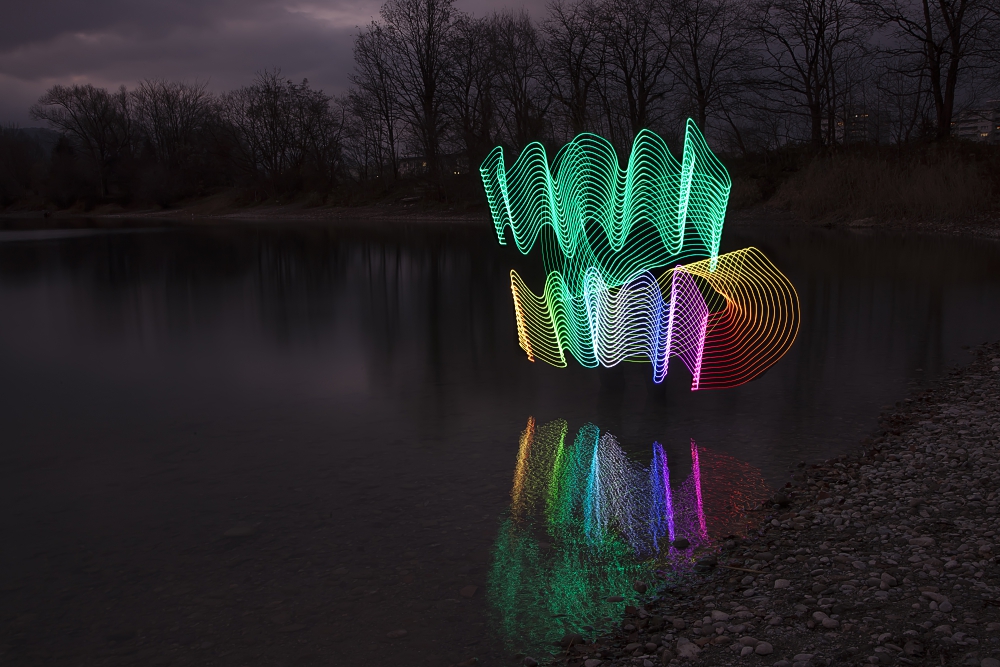 Lightpainting am See