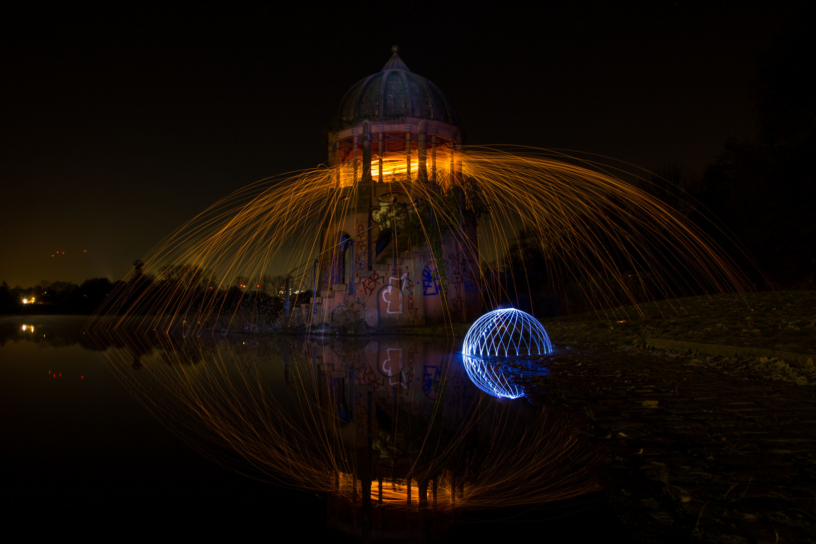 Lightpainting am See