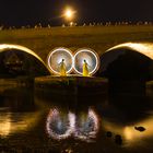 Lightpainting an der Steinernen Brücke Regensburg