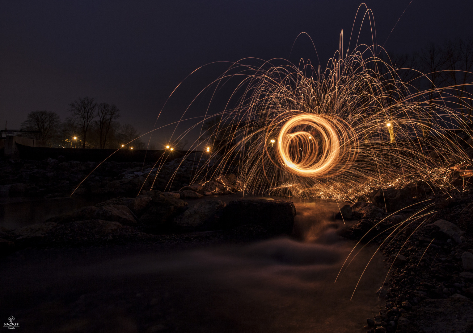 Lightpainting an der Wertach