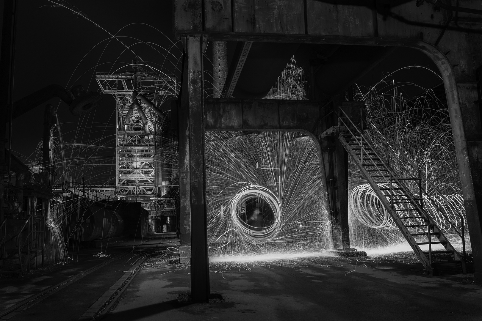 Lightpainting auf der Henrichshütte (2)