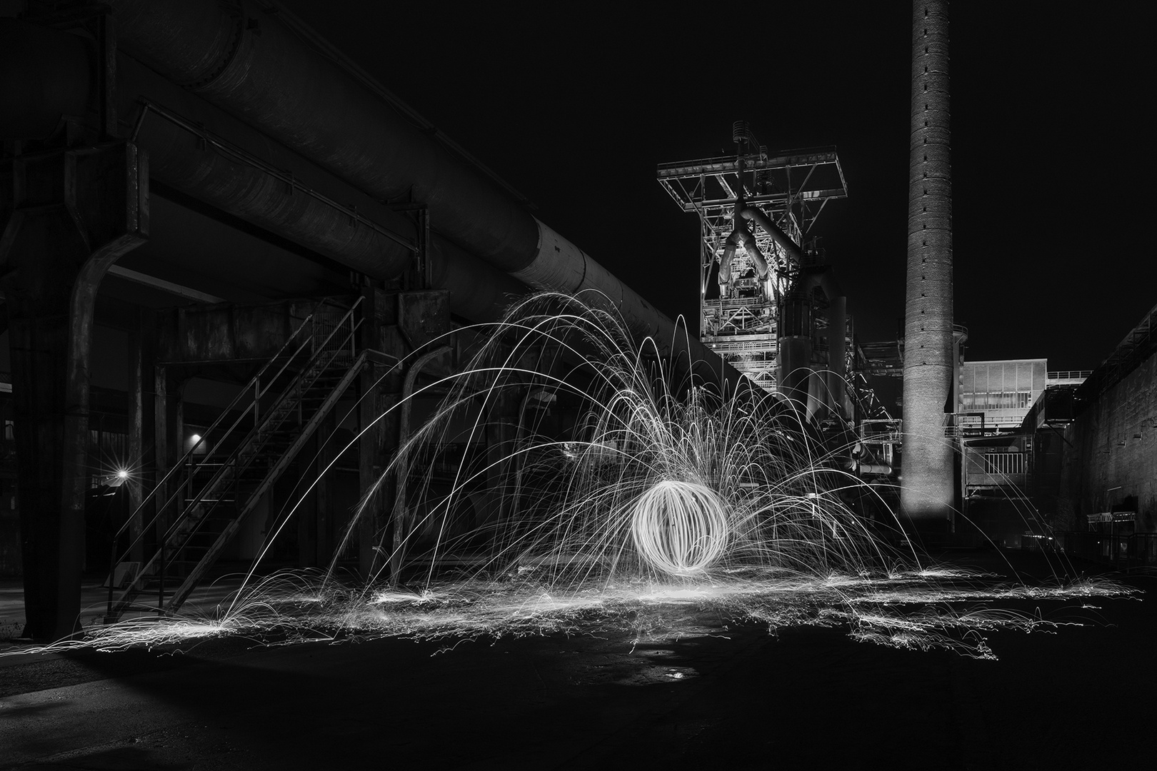 Lightpainting auf der Henrichshütte (3)