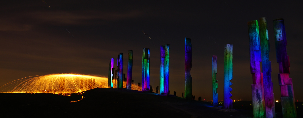 Lightpainting auf Halde Haniel