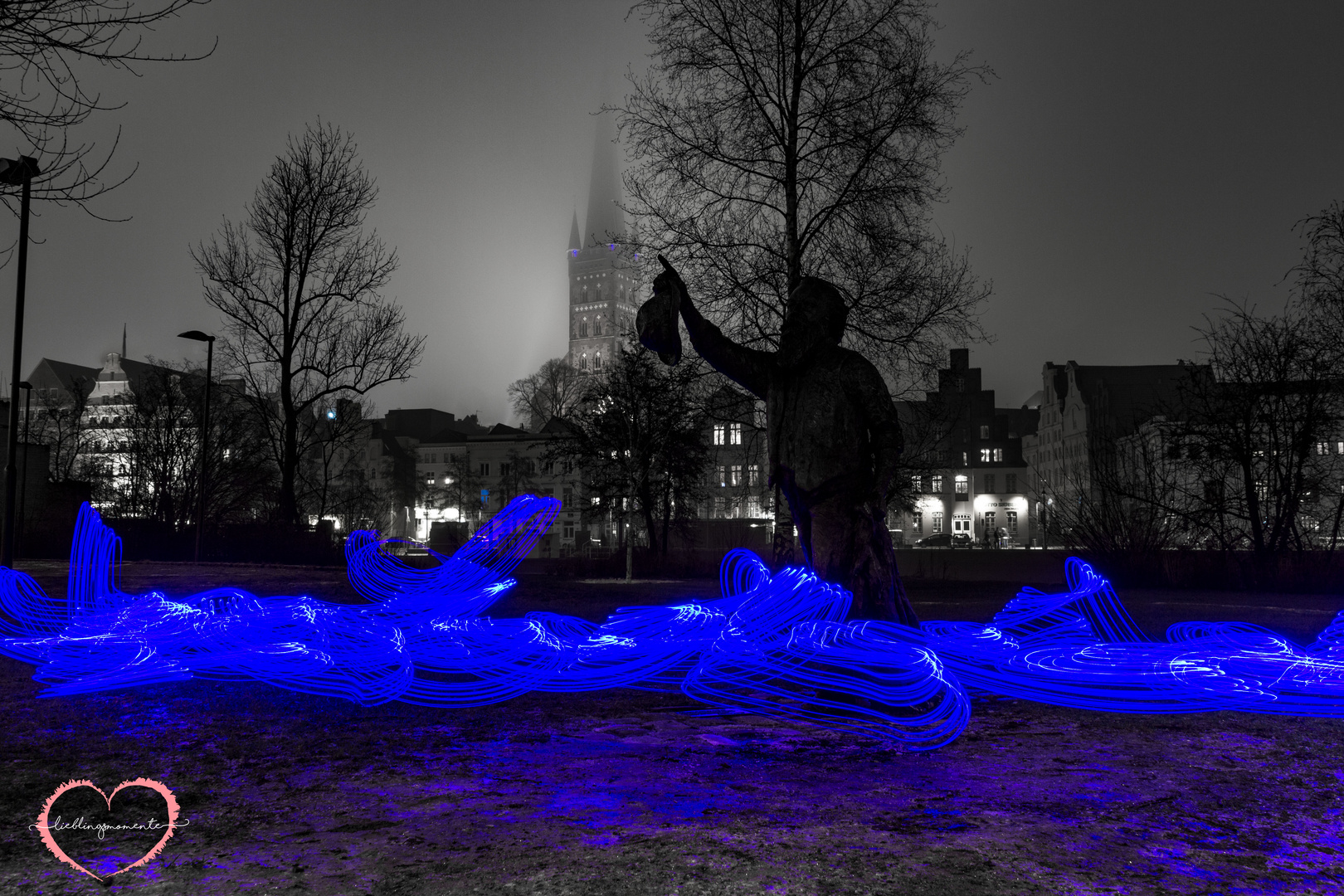 Lightpainting blau 