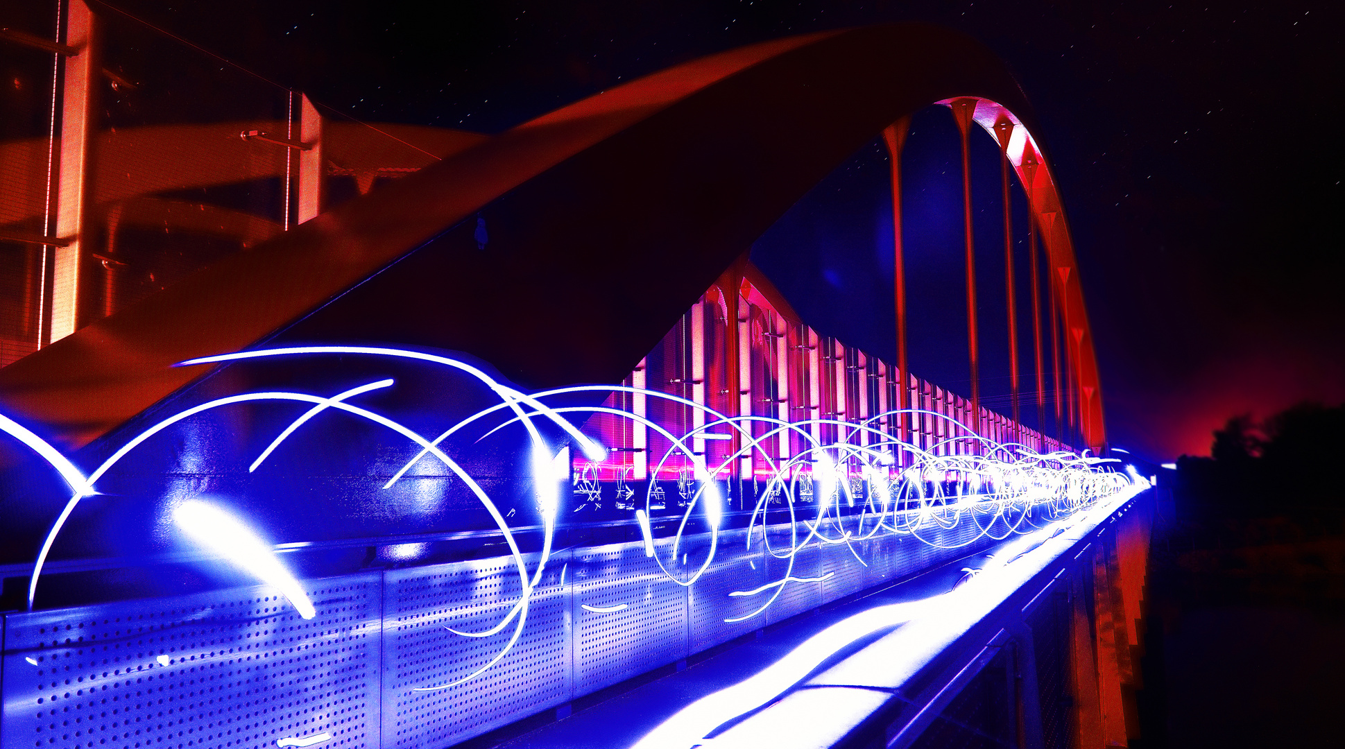 Lightpainting Brücke