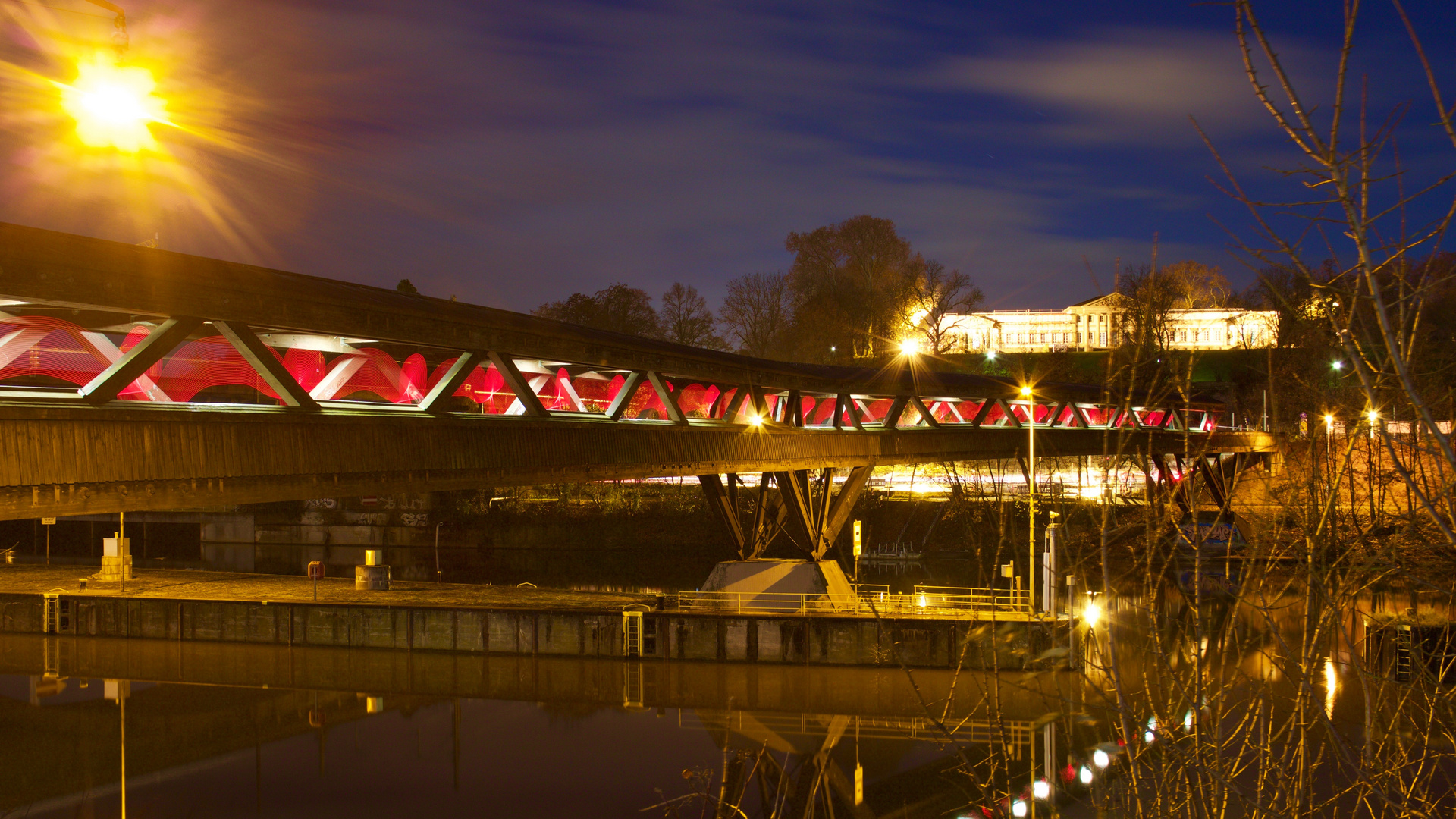 Lightpainting Brücke