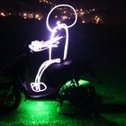 Lightpainting - Der virtuelle Rollerfahrer auf dem reellen Roller!