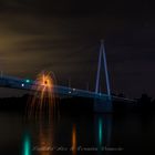 Lightpainting Donaubrücke.