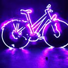 Lightpainting Fahrrad im UV-Licht