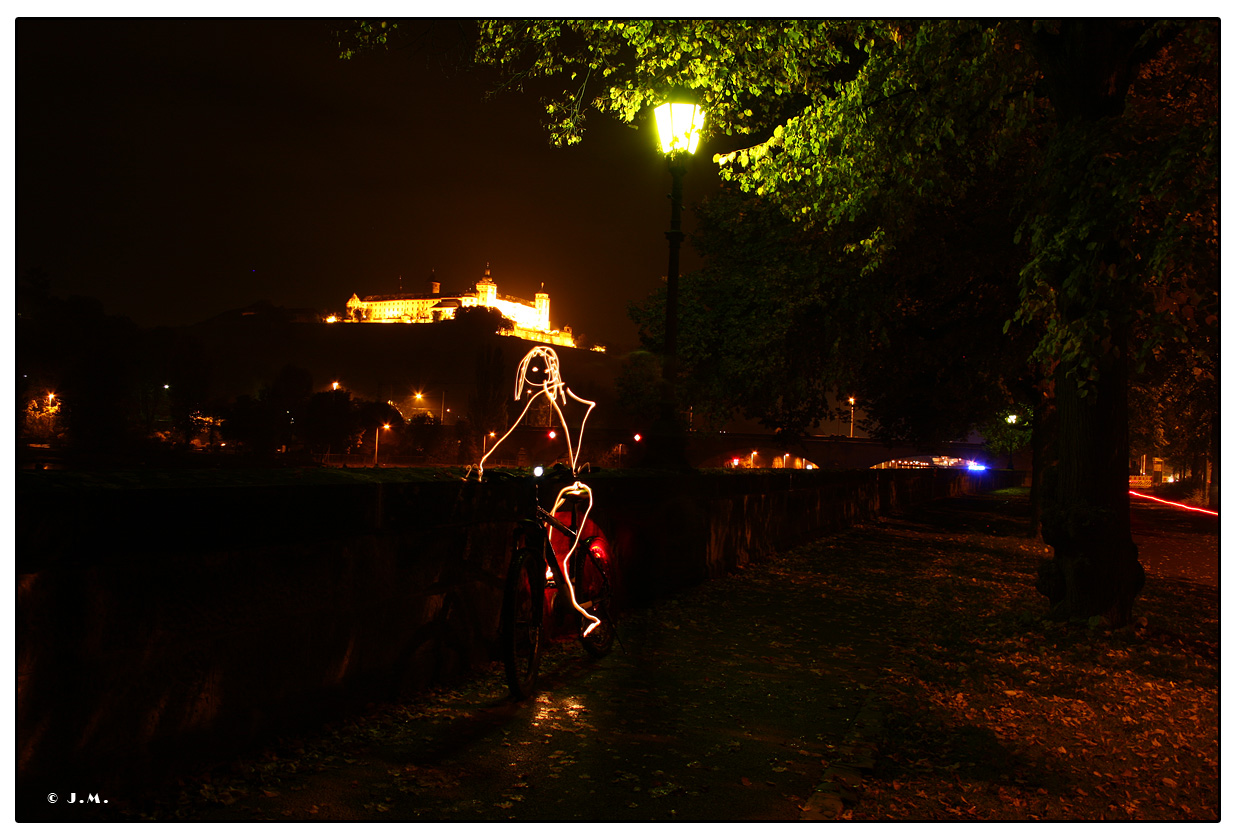 Lightpainting - Fahrradfahrer 2