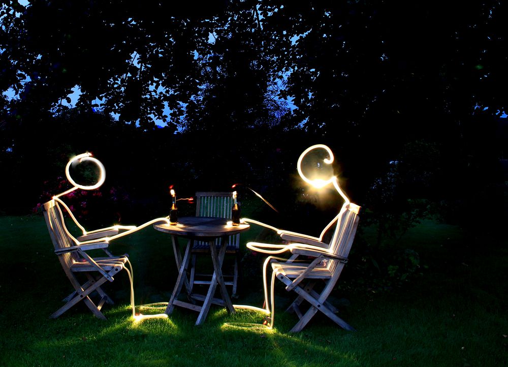 Lightpainting im Garten von Lilienlicht 