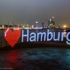 Lightpainting im Hamburger Hafen