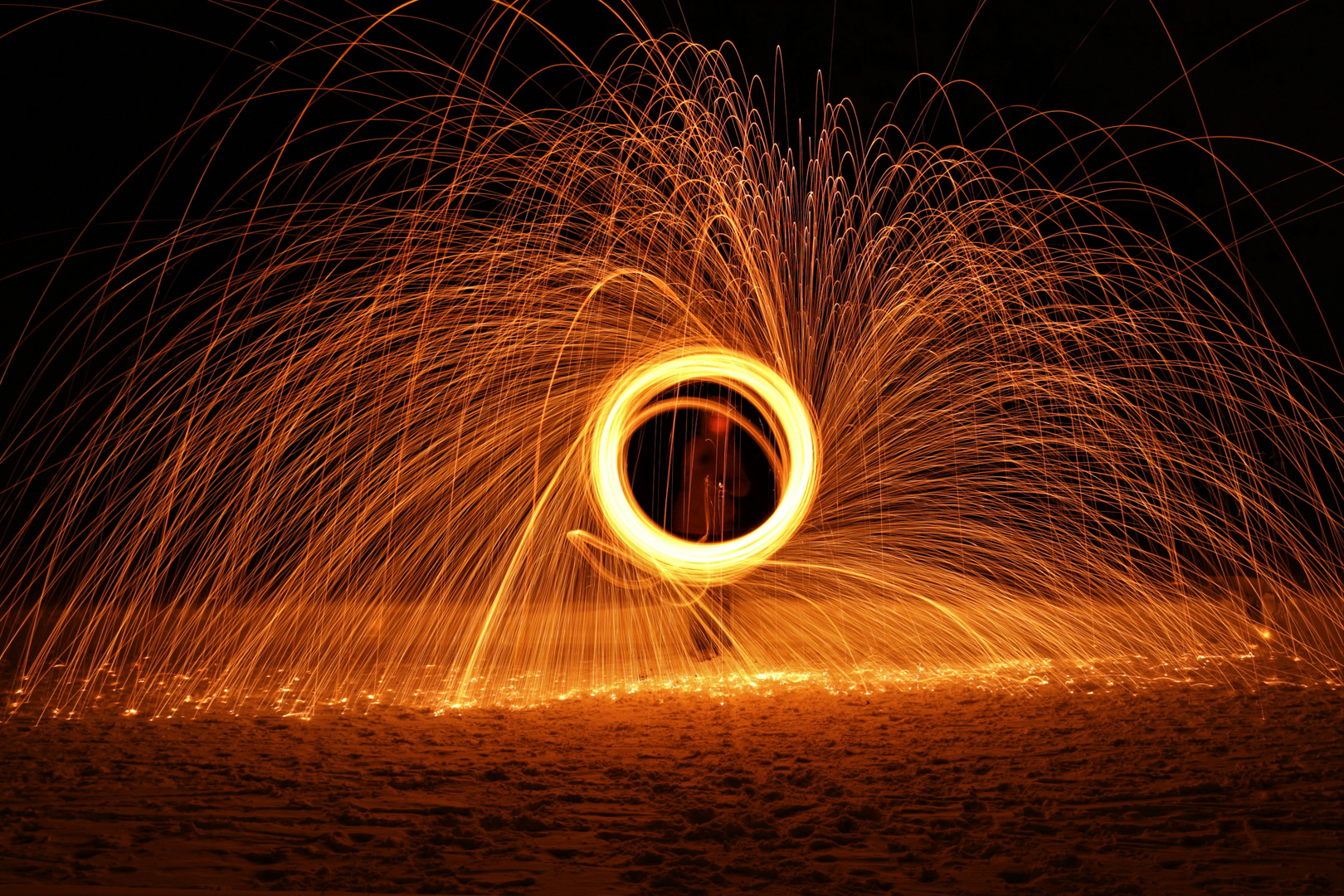 Lightpainting im Schnee