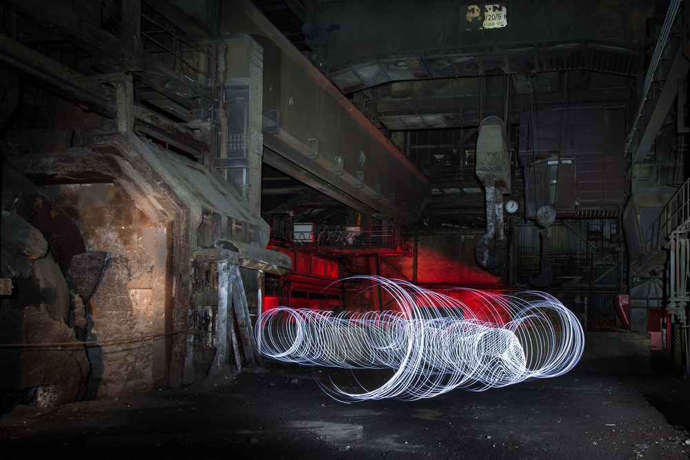 Lightpainting in Stahlwerk 6