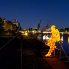 Lightpainting Man Is Waiting