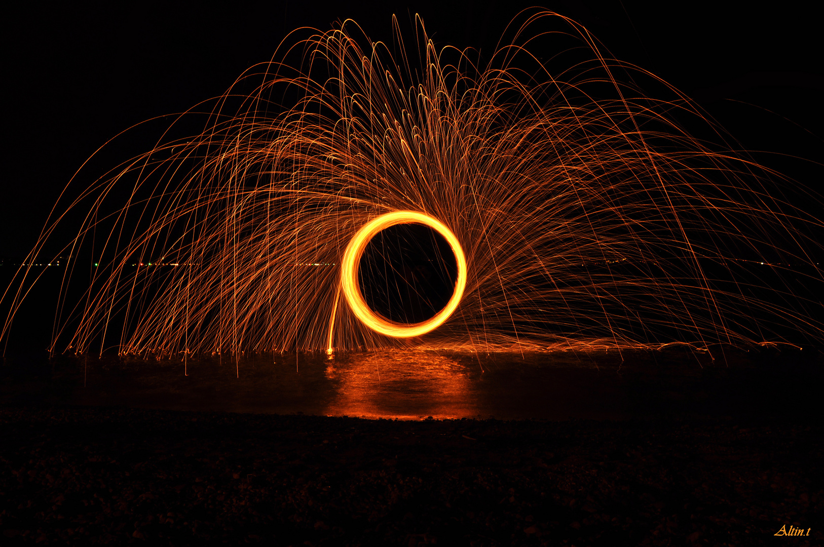 Lightpainting mit Stahlwolle