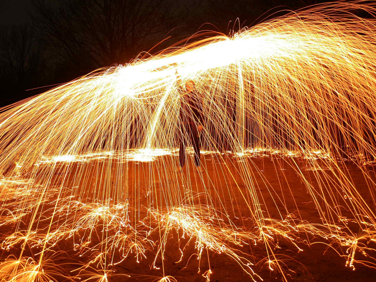 Lightpainting mit Stahlwolle