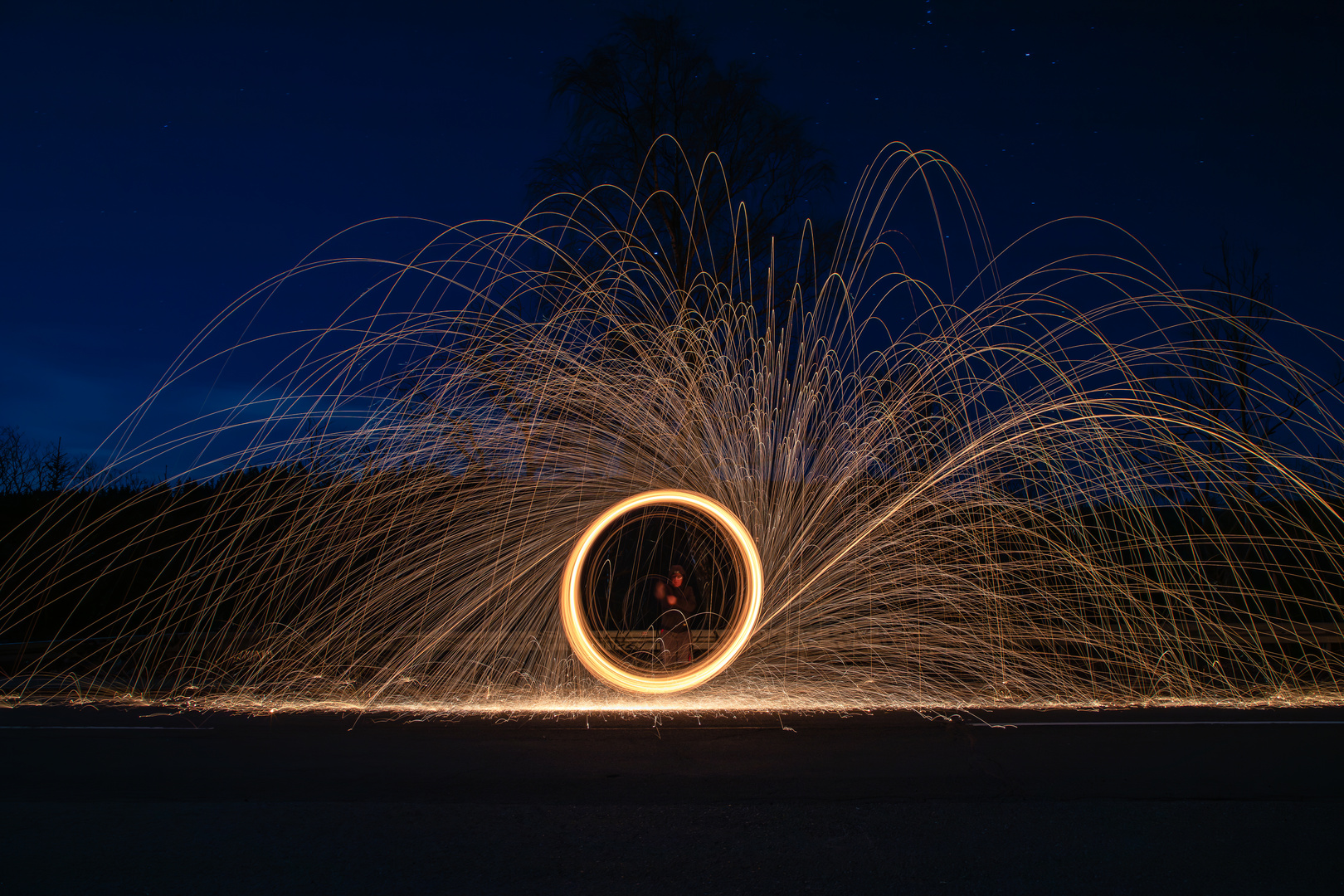 Lightpainting mit Stahlwolle