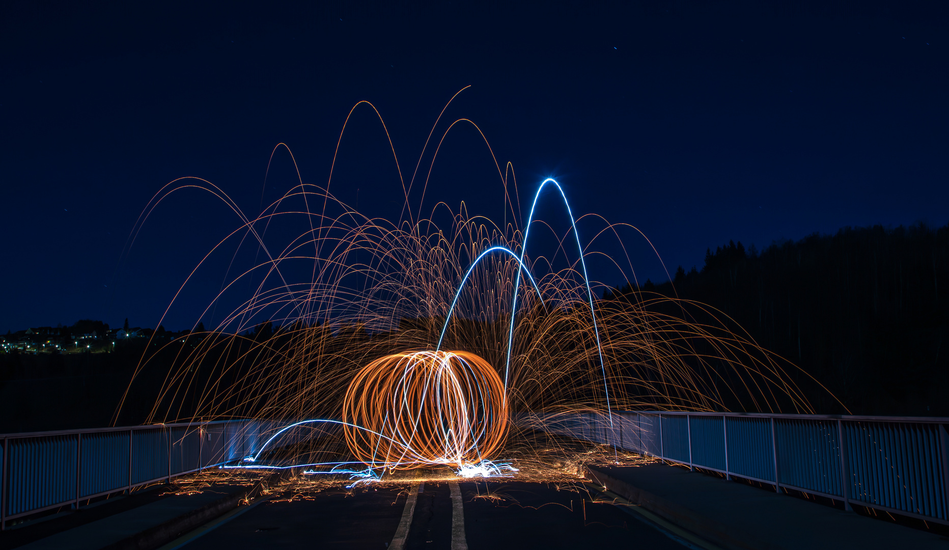 Lightpainting mit Stahlwolle