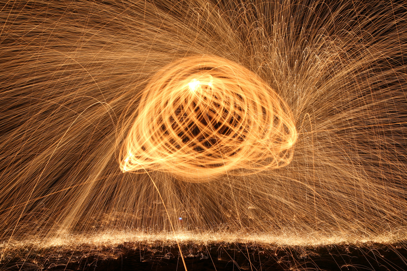 Lightpainting mit Stahlwolle