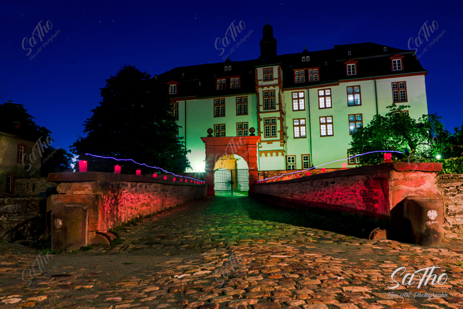 Lightpainting-Projekt am Residenzschloss in Idstein
