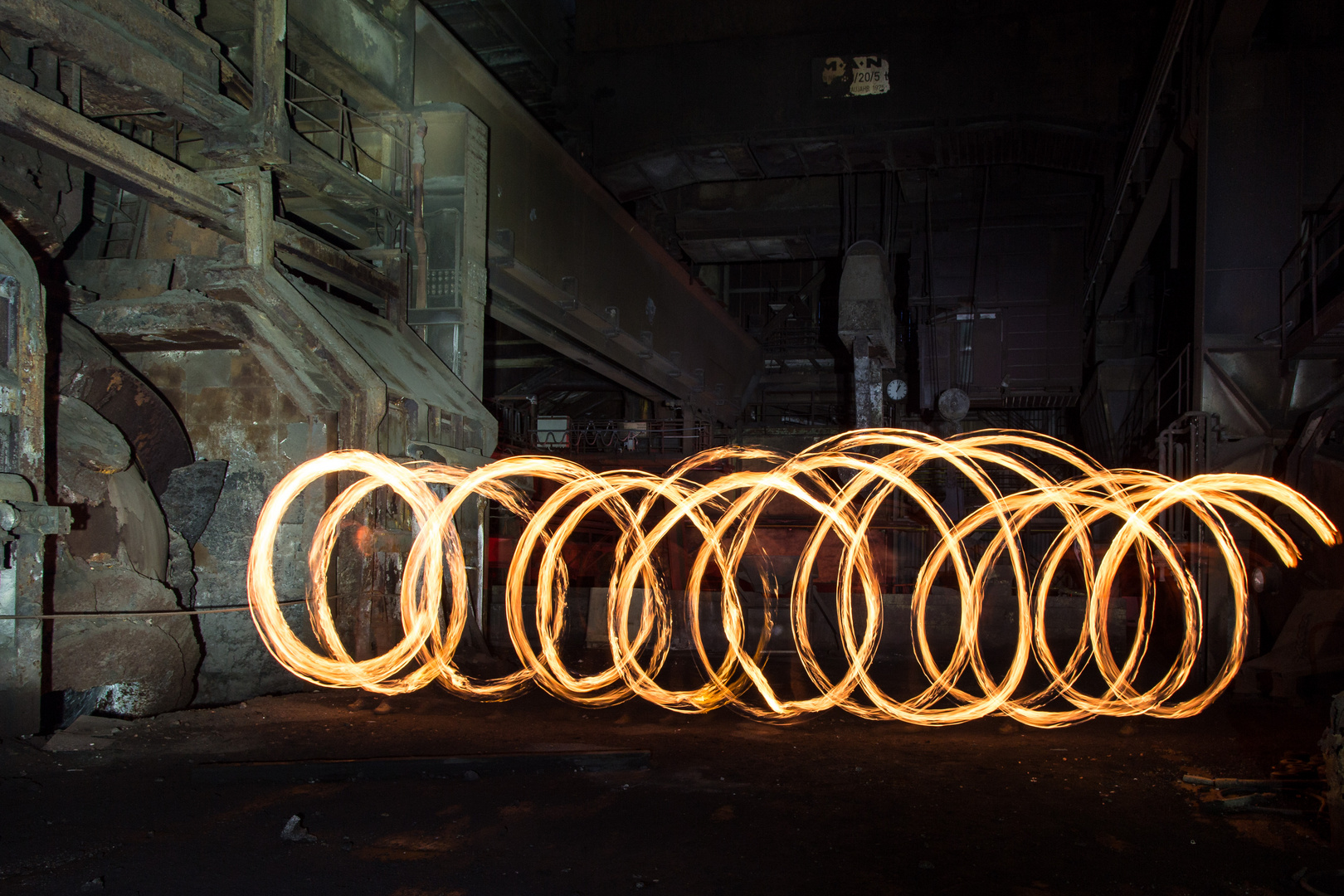 Lightpainting Stahlwerk 3