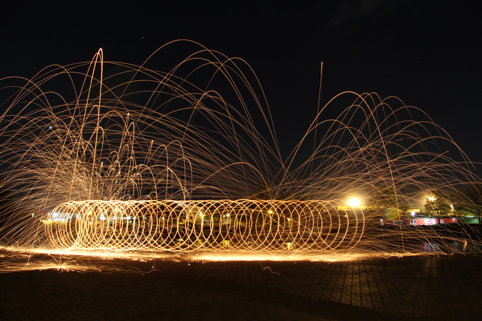 LightPainting Stahlwolle