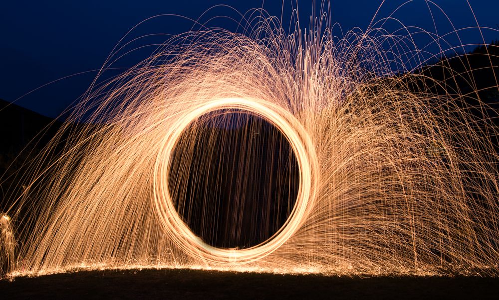 Lightpainting Stahlwolle