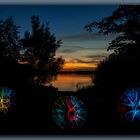 Lightpainting sun down in Schleswig- Holstein