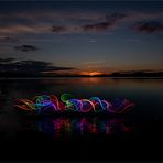 lightpainting sunset