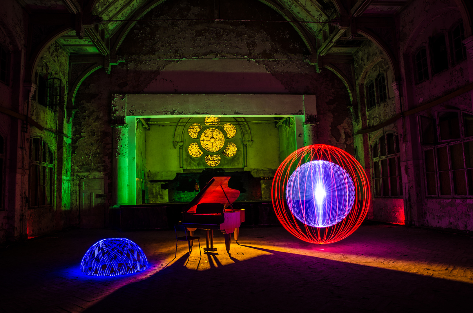 Lightpainting-Workshop in den Beelitz Heilstätten