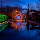 Lightpainting zu blauen Stunde