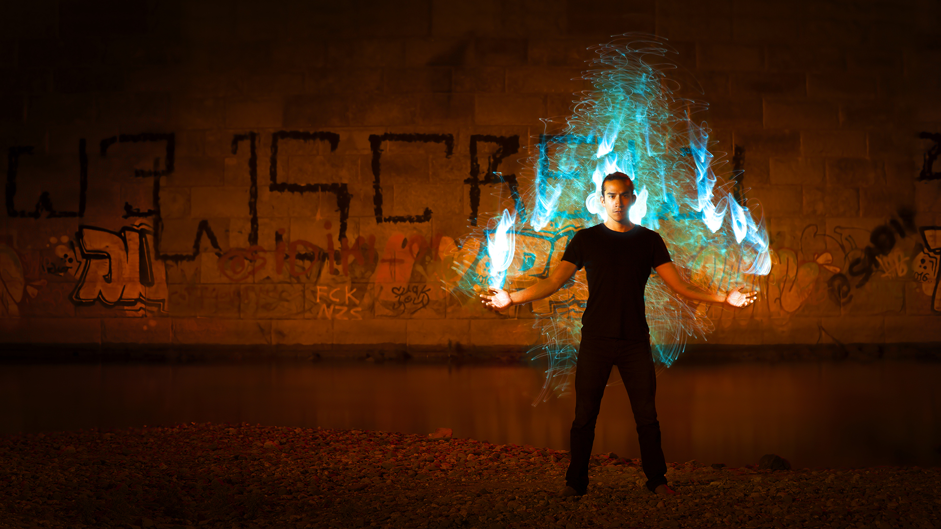 Lightpainting_Warrior