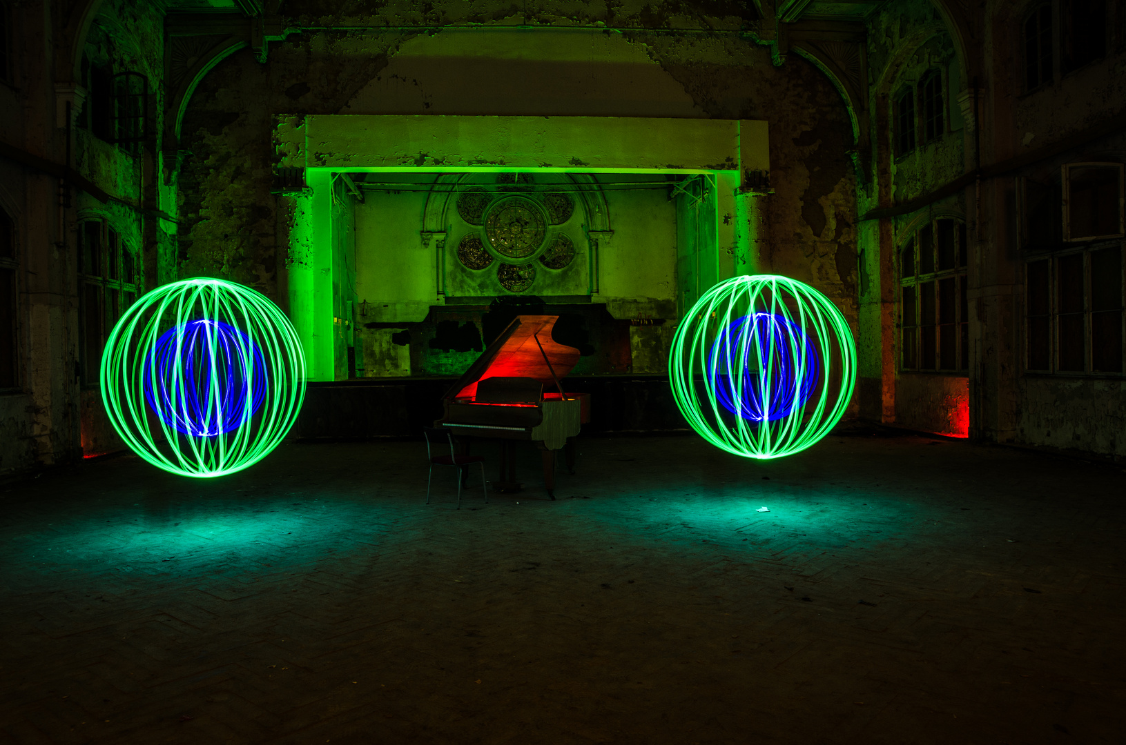 Lightpaintingworkshop in den Beelitz-Heilstätten