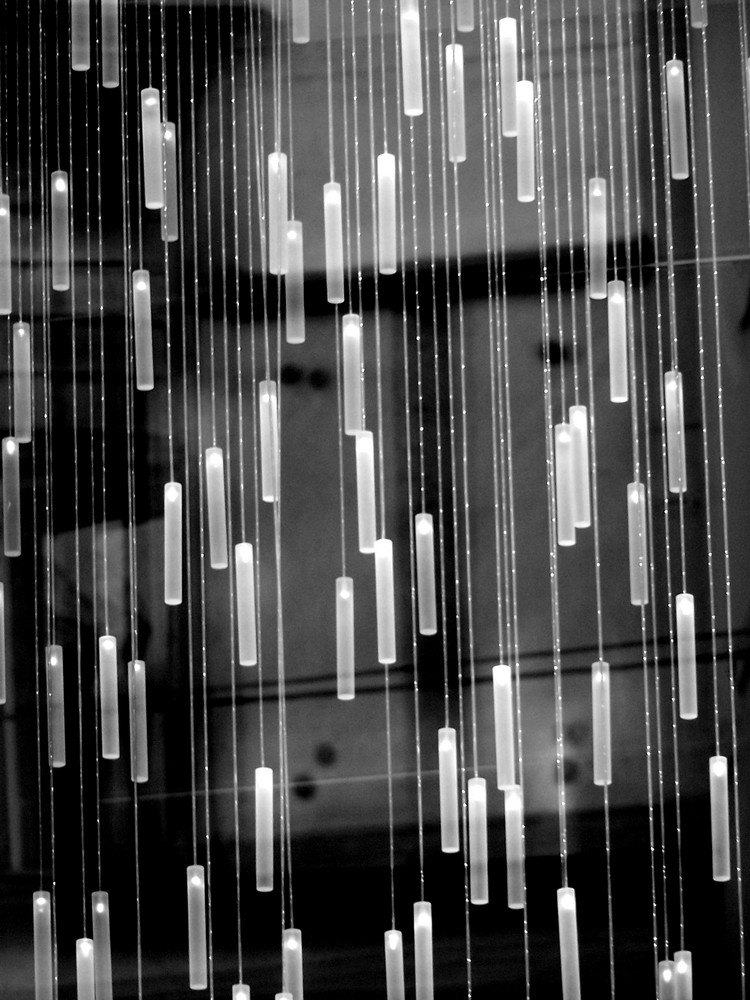 lights from a shop window