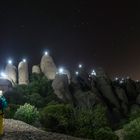 Lights in Montserrat mountain Park