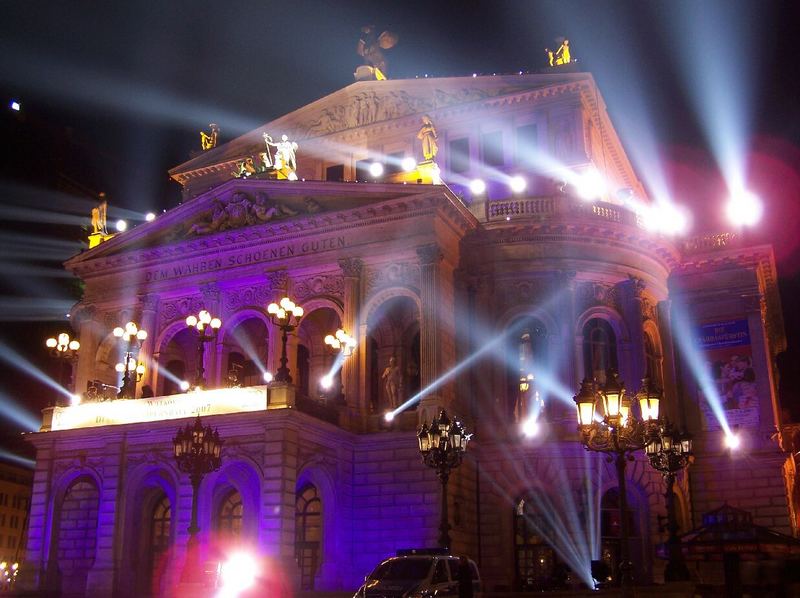 Lightshow "Alte Oper" in Frankfurt am Main