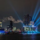 Lightshow an der Elbphilharmonie