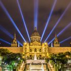 Lightshow at the Royal Palace in Barcelona