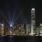 Lightshow in Hongkong - Nachtaufnahme