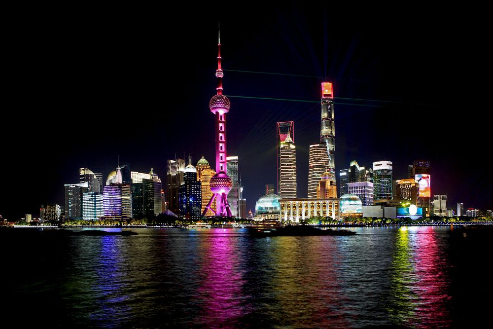 Lightshow in Pudong