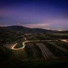 Lighttrails an der Bassgeigenkurve