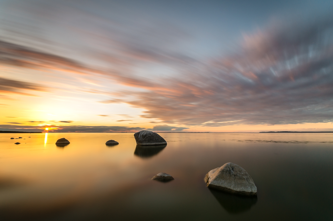 Light,water and stones...and clouds