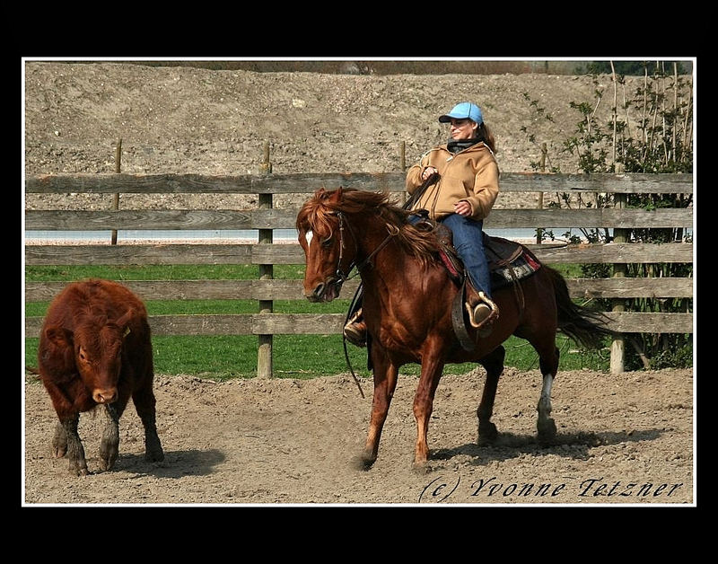 Like a cowgirl