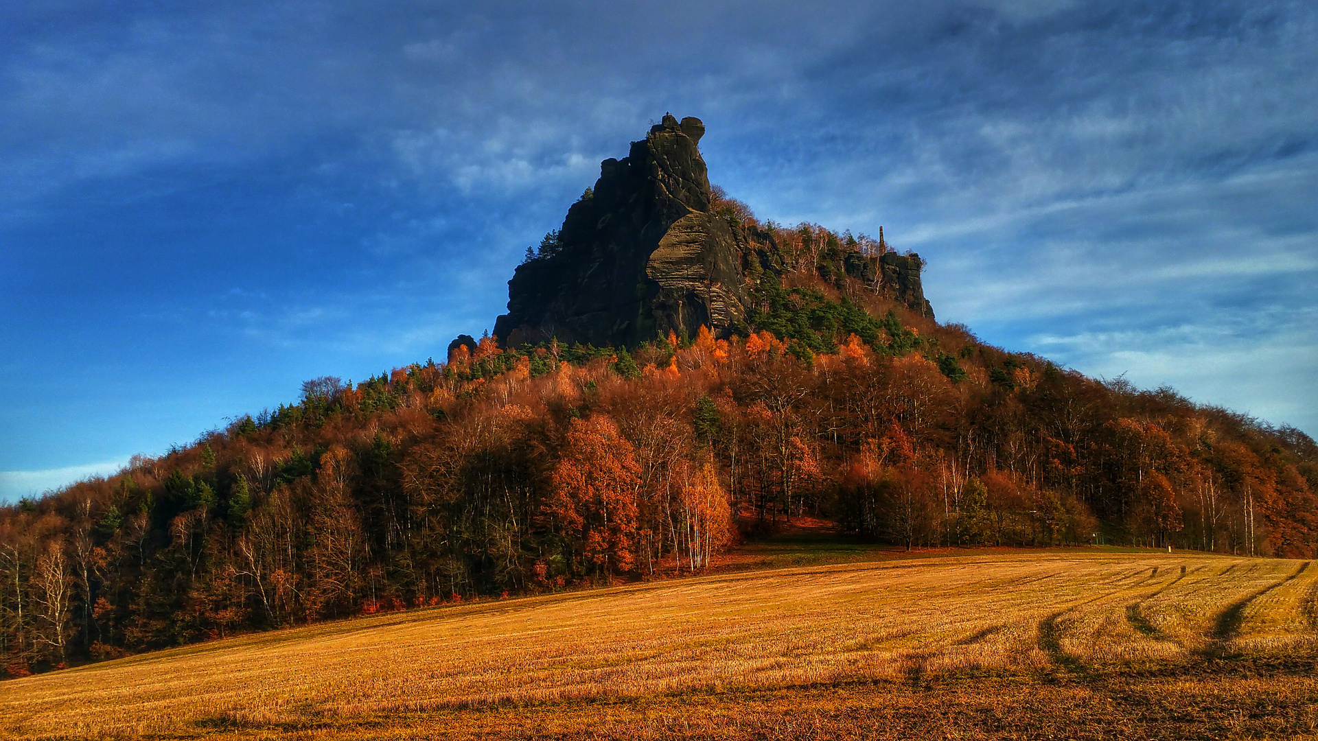 Lilienstein, im Herbst, 