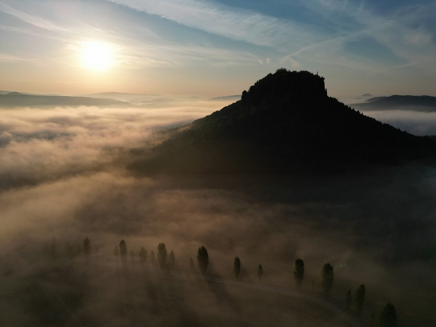 Lilienstein im Nebelkleid