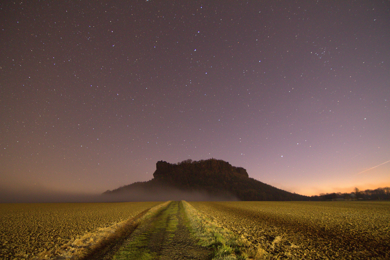 Lilienstein Sachsen at Night